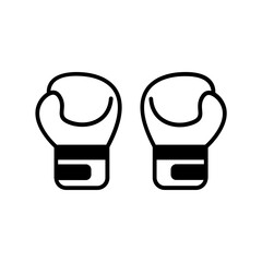 Boxing gloves icon. black fill icon