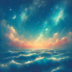 Poster - sea and sky