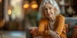 Elderly woman at home coping with knee pain from arthritis. Concept Senior Care, Arthritis Relief, Home Health, Elderly Wellness, Pain Management