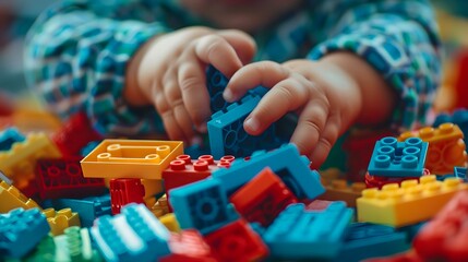 Aufkleber - The child plays with constructor