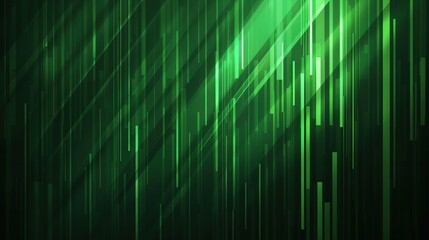 Wall Mural - Bright green streaks of light - abstract background illustrating speed, movement and energy