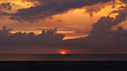 Wall Mural - sunset over the ocean, natural background