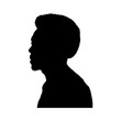 Silhouette of an old man, old man, afroamerican - vector illustration