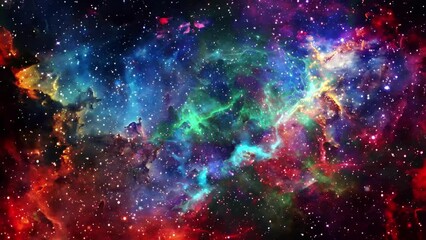 Wall Mural - colorful nebula galaxy space background