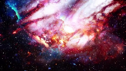 Wall Mural - colorful nebula galaxy space background