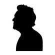 Silhouette of an old man, old man - vector illustration