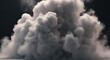 White transparent smoke on a gray background smokey background, Clouds of smoke steamy fog and white fog vapor dust particles and realistic smoke isolated on a dark background