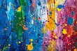 Colorful abstract background with dynamic splashes of paint in a multitude of hues