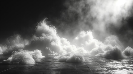Wall Mural - .fog mist haze smoke on black background