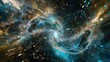 © MADGALLERY - space background with swirling nebulae and stars