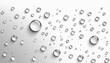 © VISUAL BACKGROUND - Water droplets on a white background.