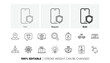 Phone protect, Idea and Cursor line icons. Pack of Parcel shipping, Versatile, Gas cylinder icon. Time management, Empower, Crane claw machine pictogram. Web lectures, Management, Pin. Vector