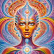 © Perecciv - Hypnagogic image, hypnagogic spiritual symbol, style, abstract illustration, surreal illustration, spiritual practice, hypnosis, relaxation, sleep,