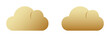 Cloud golden shape vector icons. Silhouette cloud gold sky logo
