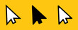 Click cursor icon. Computer mouse pointer vector arrow