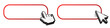 Click cursor button. Computer mouse pointer frame