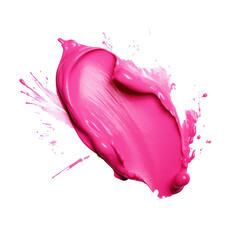 Wall Mural - Pink Paint Brush. Dynamic Abstract Pink Brushstroke. Isolated on Background