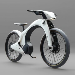 An electric bike with black wheels and chrome details accelerates smoothly, offering a fast, silent ride in urban transportation