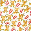 color isolated seamless pattern currant and sea buckthorn berries in flat shape style in vector. template for backdrop textile wallpaper wrapping background print decor design