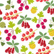 color isolated seamless pattern berries in flat shape style in vector. template for backdrop textile wallpaper wrapping background print decor design