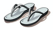 Pair of flip flops summer time vacation attribute s