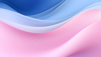 Wall Mural - Smooth Pink and Blue Gradient Waves as Aesthetic Background Art