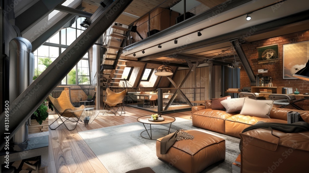 Step Into The Modern And Open-Plan Layout Of An Attic Loft-Style ...
