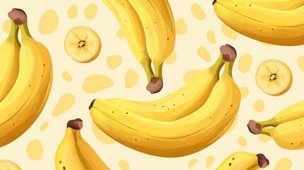 Wall Mural - Banana wallpaper illustration for print or web design