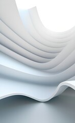 Aufkleber - Black and white metallic color tone wavy lines futuristic abstract geometric shapes background.	