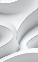 Aufkleber - Black and white metallic color tone wavy lines futuristic abstract geometric shapes background.	