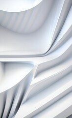 Aufkleber - Black and white metallic color tone wavy lines futuristic abstract geometric shapes background.	