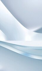 Fototapete - Black and white metallic color tone wavy lines futuristic abstract geometric shapes background.