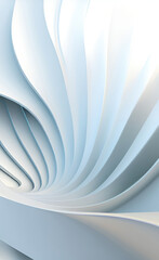 Poster - Black and white metallic color tone wavy lines futuristic abstract geometric shapes background.