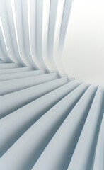 Fototapete - Black and white metallic color tone wavy lines futuristic abstract geometric shapes background.