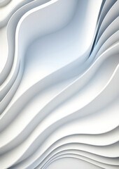 Poster - Black and white metallic color tone wavy lines futuristic abstract geometric shapes background.