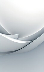Poster - Black and white metallic color tone wavy lines futuristic abstract geometric shapes background.