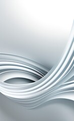 Poster - Black and white metallic color tone wavy lines futuristic abstract geometric shapes background.