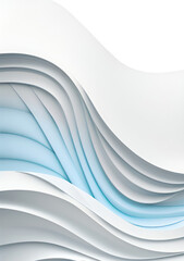 Poster - Black and white metallic color tone wavy lines futuristic abstract geometric shapes background.