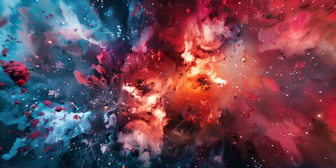 Wall Mural - a colorful abstract painting with lots of colors and shapes
