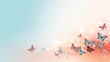 A Delicate Display of Colorful Butterflies on Pastel Gradient Background