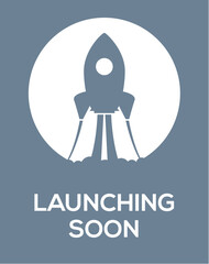 Wall Mural - Launching soon marketing store template. Coming soon announcement flyer banner.