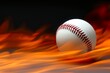 © Ilja - Baseball thrown at high speed leaves fiery trail as it swiftly moves through the air