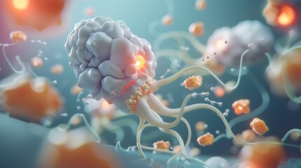 Poster - Insulin s Role in Modulating Neuroplasticity and Cognitive Function Depicted through 3D Rendering