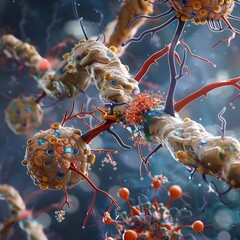 Poster - Detailed Diagram Illustrating Insulin s Effects on Synaptic Pruning and Dendritic Spine Morphology