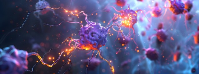 Poster - 3D Rendered Infographic Illustrating Insulin s Role in Modulating Neurotransmitter Release and