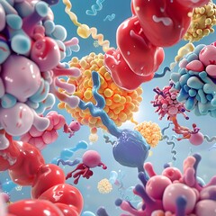 Poster - Vibrant 3D of Insulin s Impact on Emotional Regulation and Mood Stability