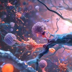 Poster - visualizing the intricate interplay of insulin neuroinflammation and glial cell activation