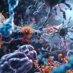 Poster - molecular model of insulin and neurotransmitter receptor interaction in the brain