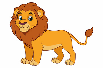 Wall Mural - lion cartoon vector illustration