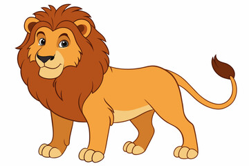 Wall Mural - lion cartoon vector illustration